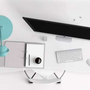 desk, computer, modern